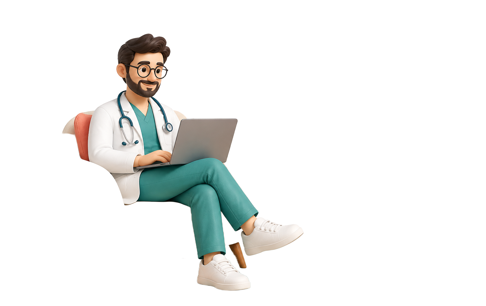 Doctor using DrZep on a laptop